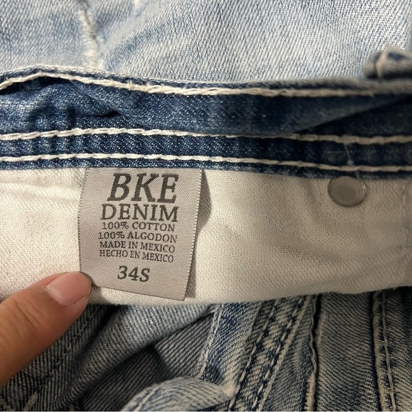 BKE Denim Men’s Derek Light Wash Bootcut Denim Jeans 34S 100% Cotton Everyday - Picture 8 of 11